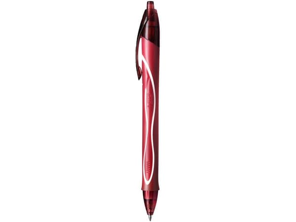 BIC Gel-ocity QuickDry - Rollerball-penna - röd - gelbläck - 0.7 mm - medel - indragbar (paket om 12)