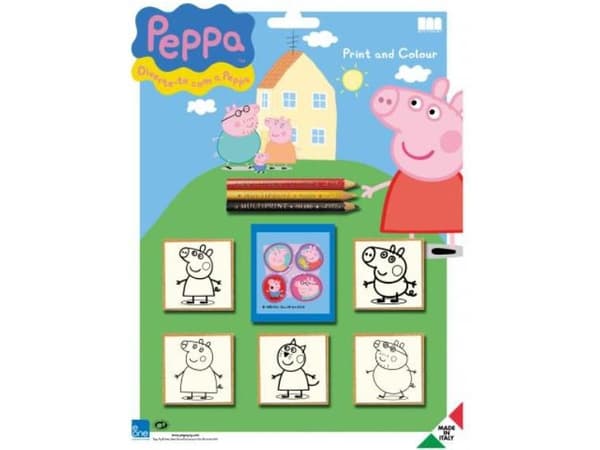 Multiprint Peppa Pig, Stämpelset för barn, 3 År, Giftfri, Multifärg