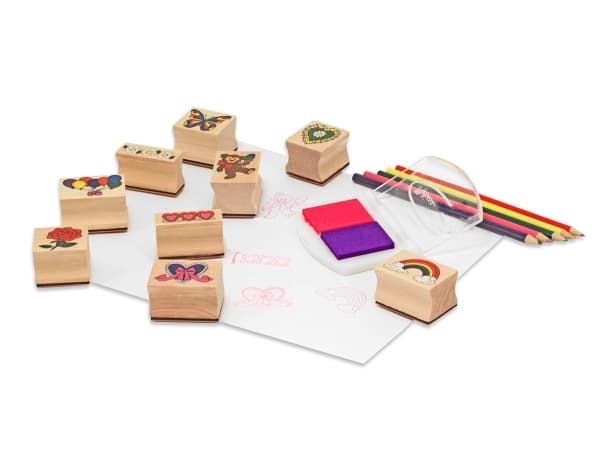 Melissa & Doug Friendship Stamp Set, Stämpelset för barn, 4 År, Giftfri, Multifärg