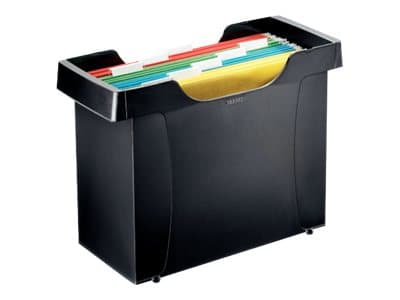 Leitz Plus - Hengefilboks - for A4 - kapasitet: 20 filer - svart