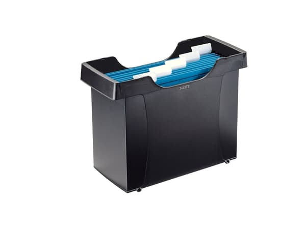 Leitz Plus - Hengefilboks - for A4 - kapasitet: 20 filer - svart