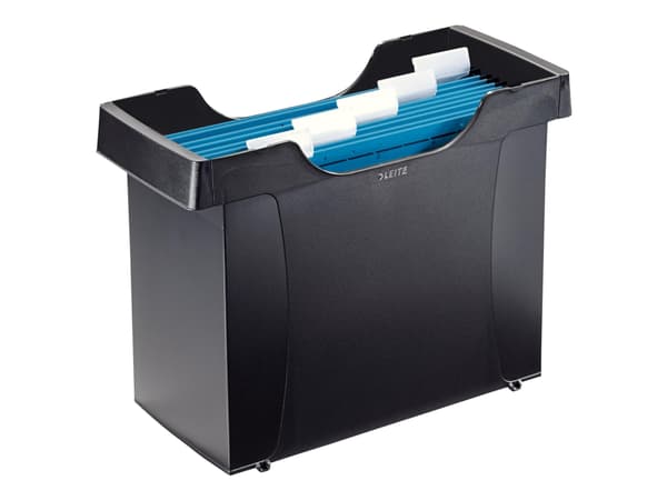 Leitz Plus - Hengefilboks - for A4 - kapasitet: 20 filer - svart