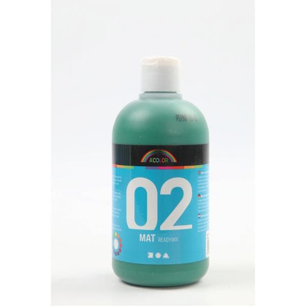 Akrylmaling A-Color 02 - mat, mørkegrøn, 500 ml