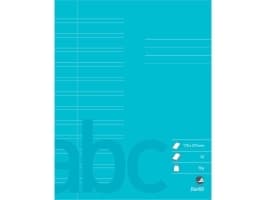 Skrivbok bantex, 17 x 21 cm, 12 dubbla rader (4+12+4 mm), turkos, 20 st.