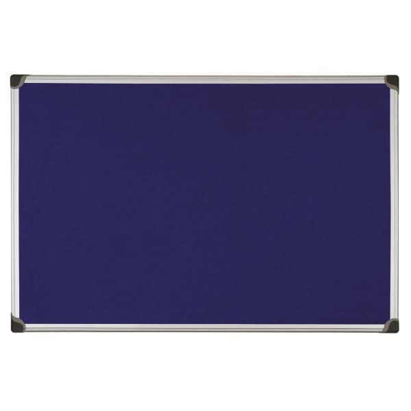 Opslagstavle Bi-Office® Maya 90x120 cm, aluminiumsramme, blå