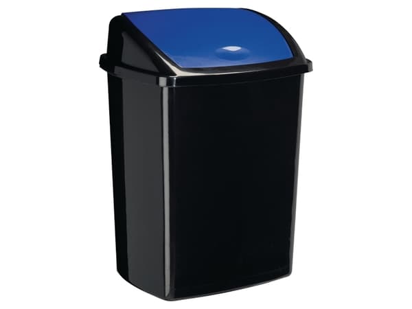 Affaldsspand, CEP, med svinglåg, 50 l, blå