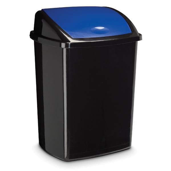 Affaldsspand, CEP, med svinglåg, 50 l, blå