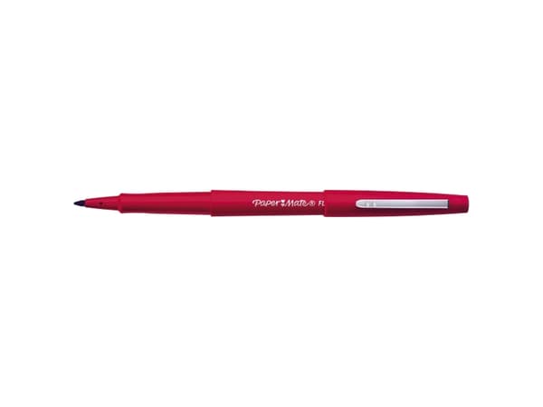 Papermate Flair, Rød, Medium, Rød, Vann-basert blekk, 1 mm, Metall
