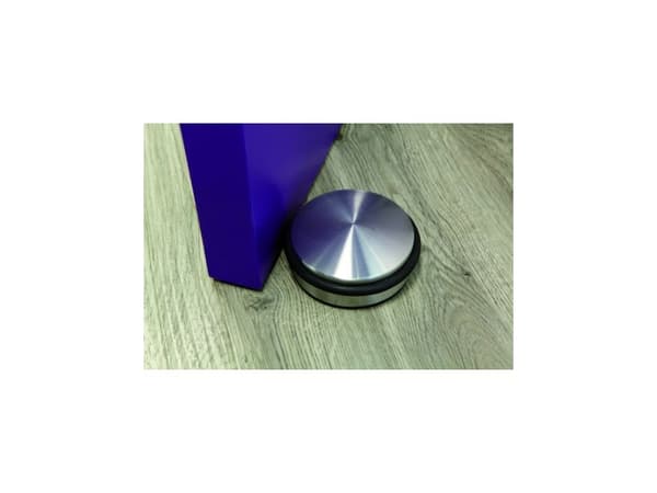Alba DOORSTOP N, Sort, Sølv, Elastomer, Stål, Gulvmontert, 1 stykker, 90 mm, 90 mm