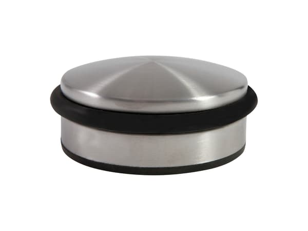 Alba DOORSTOP N, Sort, Sølv, Elastomer, Stål, Gulvmontert, 1 stykker, 90 mm, 90 mm