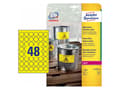 Miniatyrbild 1 av 5: Avery Zweckform L6128-20, Gul, Cirkel, A4, Polyester, Laser, -20 - 80 °C