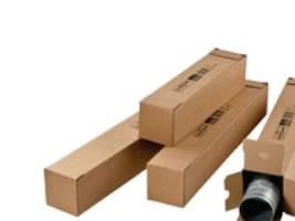 Plakatæske colompac firkantet 860x108x108mm brun bundt a 10 stk