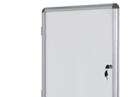 Opslagsskab glasskab Bi-Office med whiteboard til 9 x A4 ark