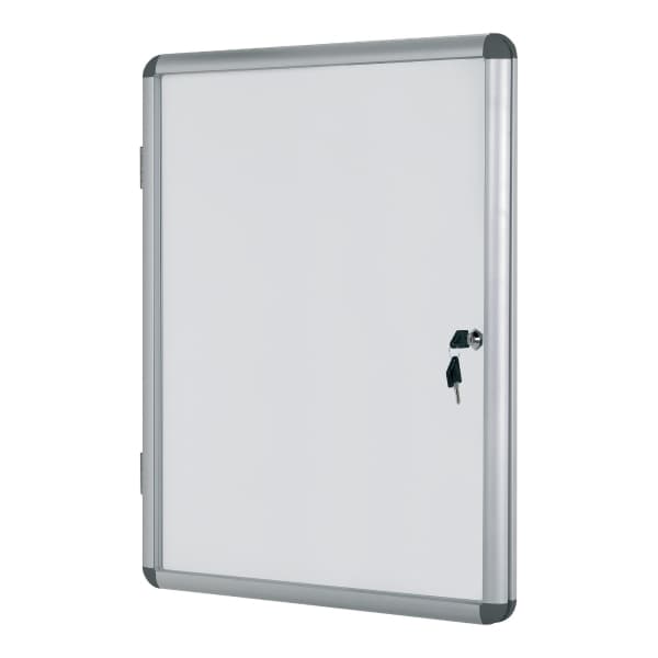 Opslagsskab glasskab Bi-Office med whiteboard til 9 x A4 ark