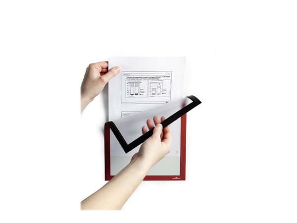 Magnetisk inforamme Durable Duraframe, A4, rød, pakke a 5 stk.
