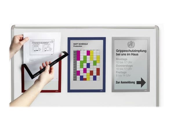 Magnetisk inforamme Durable Duraframe, A4, rød, pakke a 5 stk.