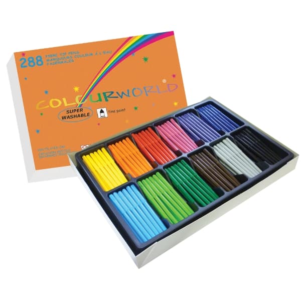 Tuscher, Colourworld, pakke a 288 stk i ass. stk