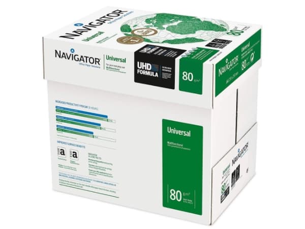 Kopipapir Navigator Universal A4 hvid 80g - (5 pakker x 500 ark)