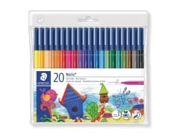 STAEDTLER Noris Club 326 - Fibertuppenn - assorterte farger - vannbasert matfargeblekk - 1 mm (en pakke 20)