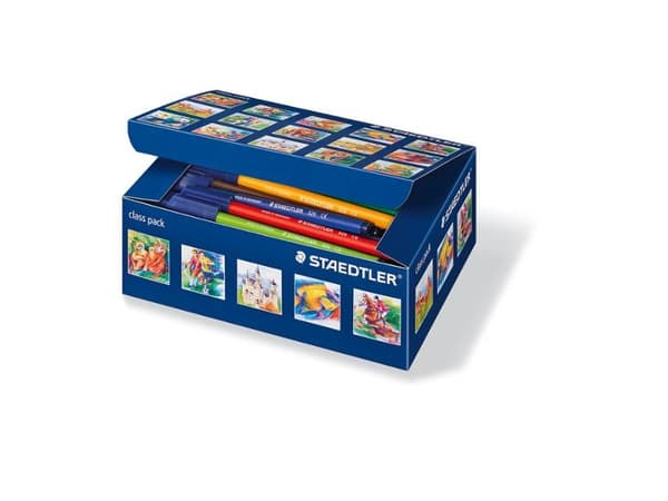STAEDTLER Noris Club 326 - Fibertuppenn - assorterte farger - vannbasert blekk - 1 mm (en pakke 100)