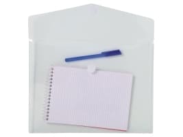 Dokumentmappe Exacompta, A4, velcro, klar, pakke a 5 stk.