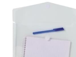 Dokumentmappe Exacompta, A4, velcro, klar, pakke a 5 stk.