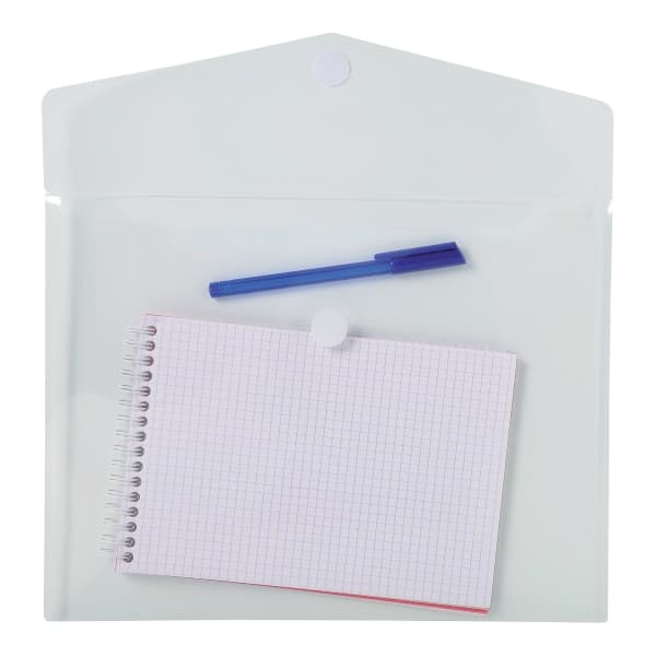 Dokumentmappe Exacompta, A4, velcro, klar, pakke a 5 stk.