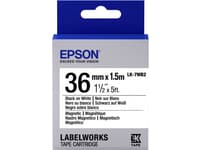 Epson LabelWorks LK-7WB2 - Svart på hvitt - Rull (3,6 cm x 1,5 m) 1 rull(er) magnetetiketter - for LabelWorks LW-1000, LW-300, LW-400, LW-600, LW-700