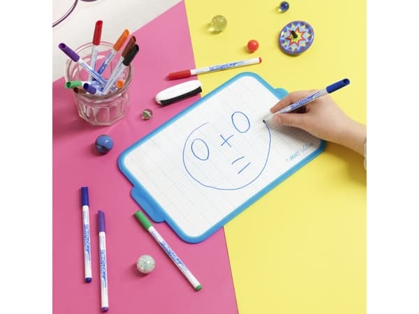Whiteboard BIC Velleda 19x26 cm - med 1 stk. blå whiteboardpen + visker