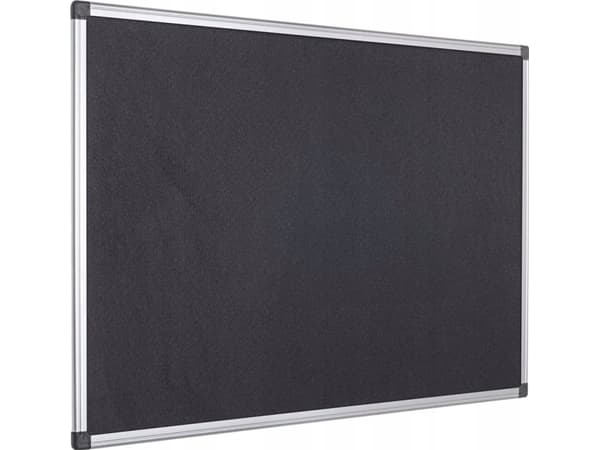 Opslagstavle Maya 60x90 cm sort med aluminiumsramme