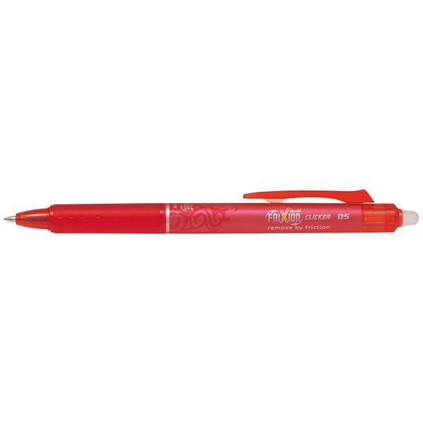 Rollerpen Pilot Frixion Clicker m/tryk 0.5 mm rød (stk.)
