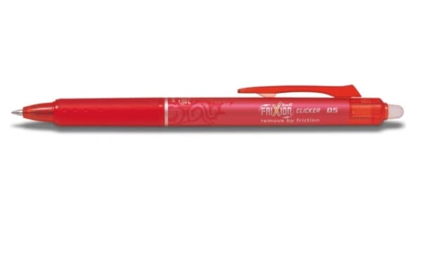 Rollerpen Pilot Frixion Clicker m/tryk 0.5 mm rød (stk.)