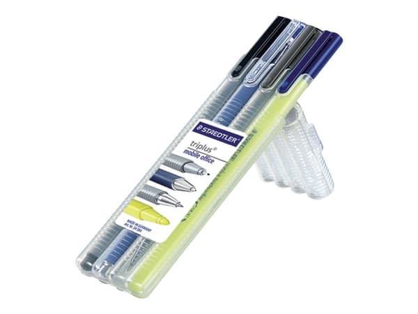 Marker Staedtler Triplus Mobile Office ass. ergonomiska skrivartiklar (set med 4 st.)
