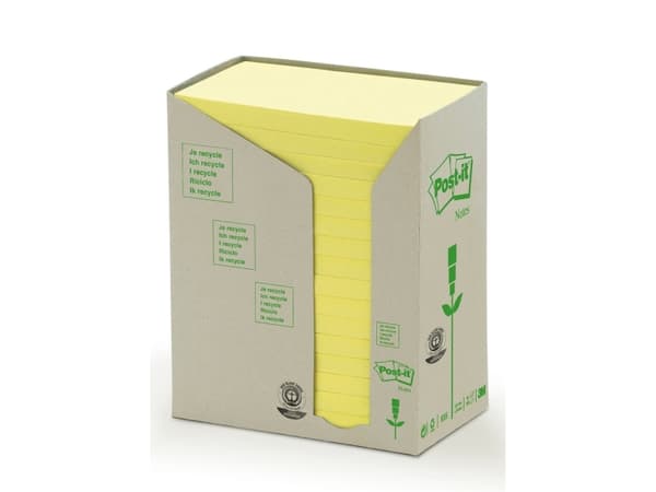 Post-it® notes 76x127 mm gul - (16 stk.)