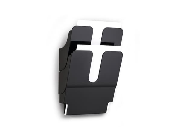 Avisholder skråfag Durable Flexiplus 2 A4 sort stående/lodret til væg