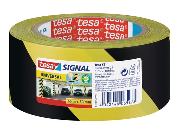 Tesa Signal Universal - Maskeringstape - 50 mm x 66 m - polypropylen - svart, gul