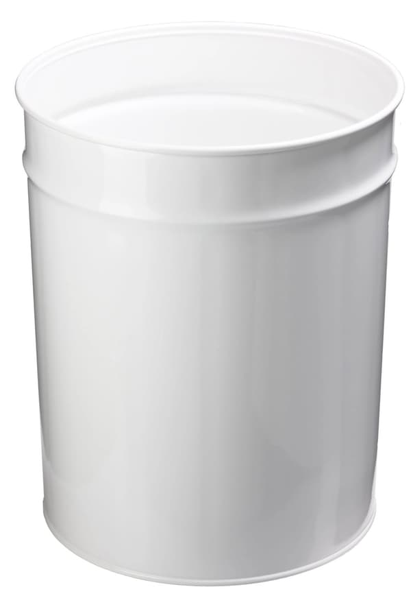 TWIN - Avfallskurv - rund - 20 L - metall - hvit
