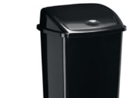 Affaldsspand, CEP, med svinglåg, 50 l, sort