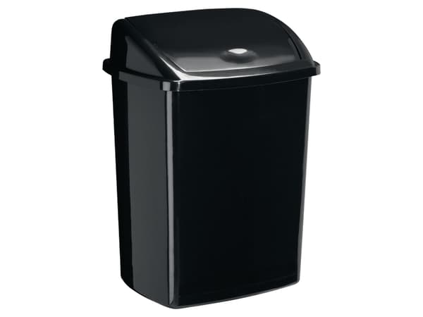 Affaldsspand, CEP, med svinglåg, 50 l, sort