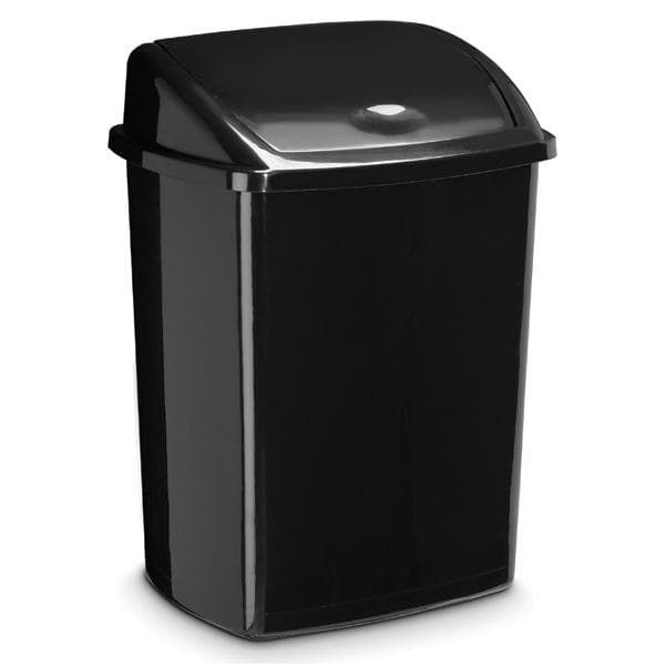 Affaldsspand, CEP, med svinglåg, 50 l, sort