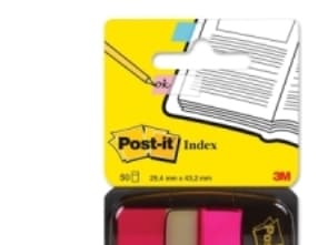 Post-it Index 680-21 - Indeksflagg med dispenser - 25.4 x 43.1 mm - 50 ark - skarp rosa