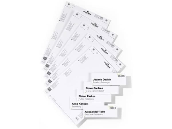 Indstiksark Durable INFO SIGN 149x52,5 mm hvid - (10 ark x 5 stk.)