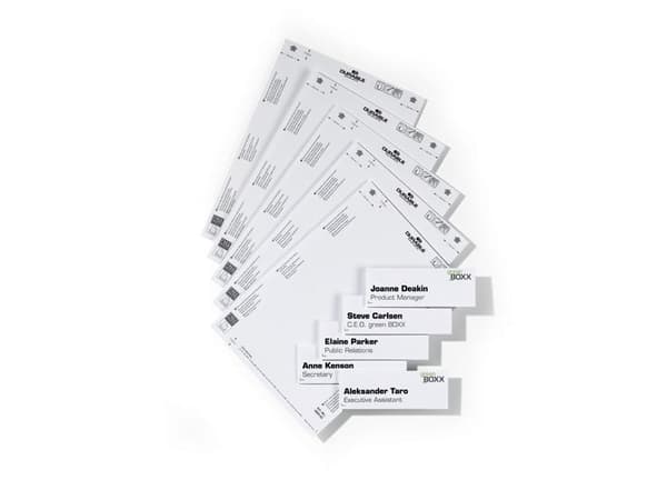 Indstiksark Durable INFO SIGN 149x52,5 mm hvid - (10 ark x 5 stk.)