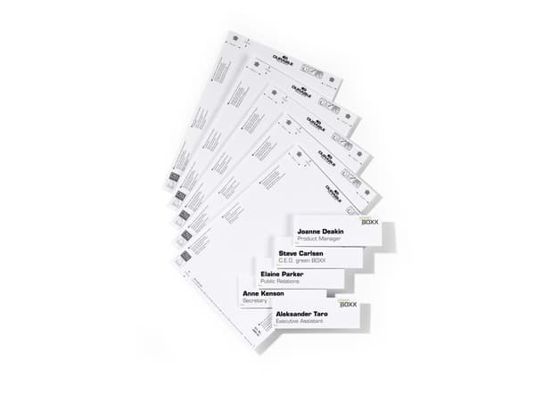Indstiksark Durable INFO SIGN 149x52,5 mm hvid - (10 ark x 5 stk.)
