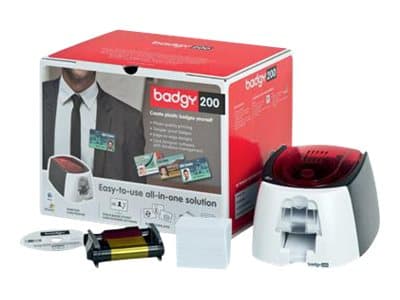 Badgy 200 - Plastkortskriver - farge - fargesublimering/termooverføring - CR-80 Card (85.6 x 54 mm) - inntil 325 kort/time (mono) / inntil 95 kort/ti