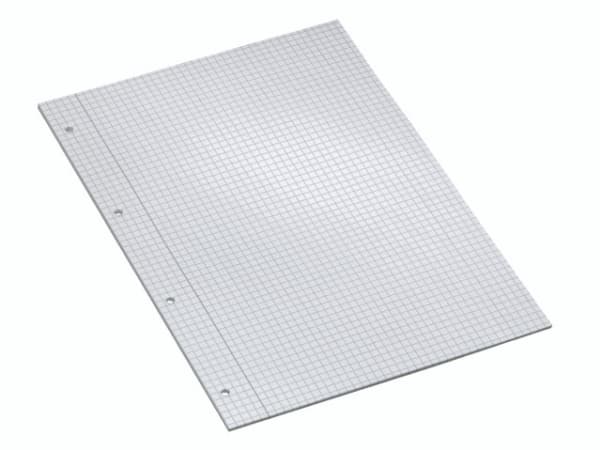 Arbetsblad A4 fyrkantig 5x5mm 80g (500 ark)