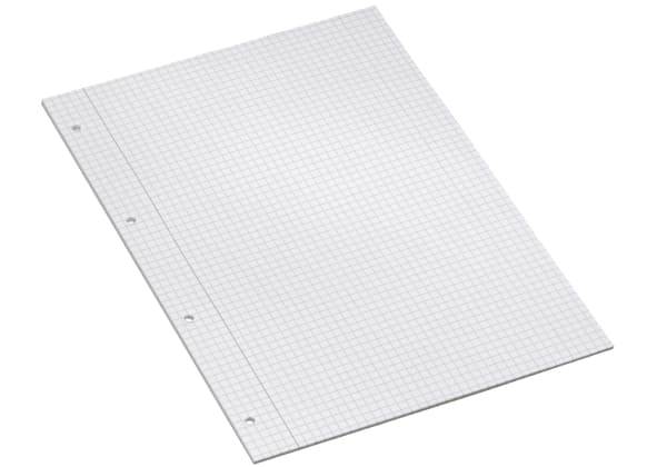 Arbetsblad A4 fyrkantig 5x5mm 80g (500 ark)