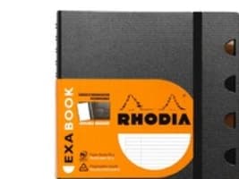 Muistikirja rhodia exabook, a5, viivoitettu, 80 arkkia, 80 g, 5 välilehteä