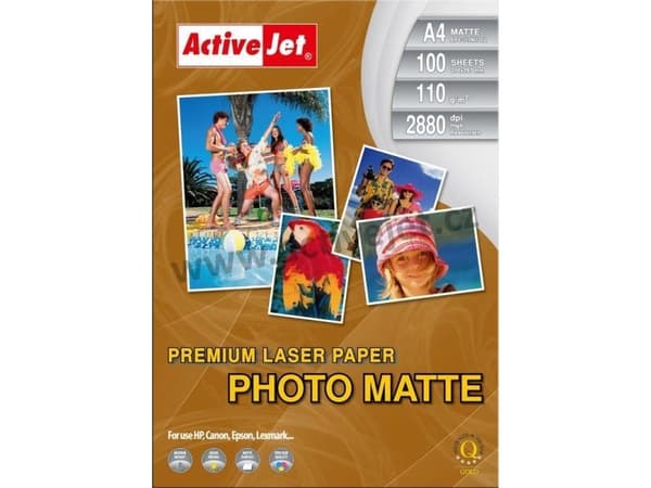 Activejet AP4-110M100L, Mätt, 110 g/m ^, laser, A4, 21x29.7 cm, Vit