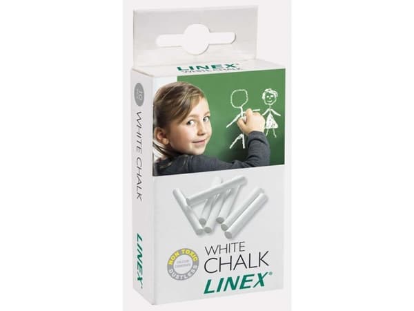 Tavlekridt Linex hvidt - (10 stk.)